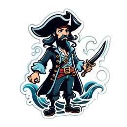 pirate adventure SVG PNG design with clean design elements