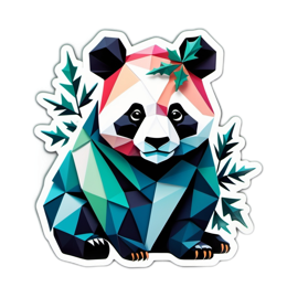 panda artistic SVG PNG design with clean design elements