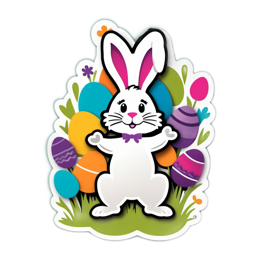bunny eggs SVG PNG design with clean design elements