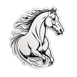 fantasy horse SVG PNG design with clean design elements