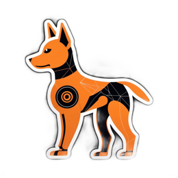 artificial dog SVG PNG design with clean design elements