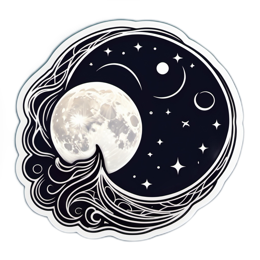 nature moonwave SVG PNG design with clean design elements