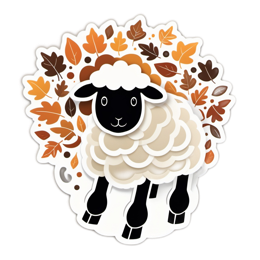 fall sheep SVG PNG design with clean design elements