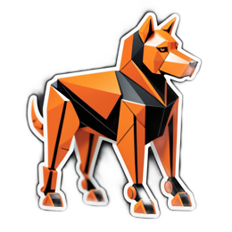 artistic orange dog SVG PNG design