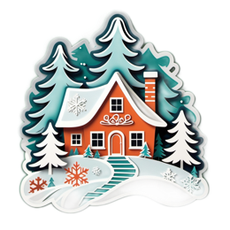 winter holiday home SVG PNG design