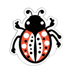 ladybug illustration SVG PNG design with clean design elements