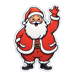 character santa SVG PNG design with clean design elements