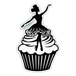cupcake ballerina SVG PNG design