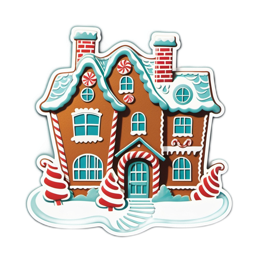 christmas gingerbreadhouse SVG PNG design with clean design elements