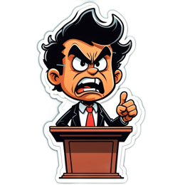 cartoon character speech SVG PNG design with clean design elements