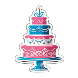 birthday cake SVG PNG design with clean design elements