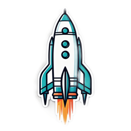 rocket space exploration SVG PNG design with clean design elements