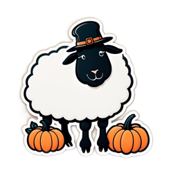 sheep pumpkins SVG PNG design with clean design elements