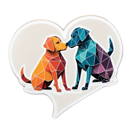 love artistic dogs SVG PNG design with clean design elements