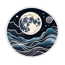 moon waves SVG PNG design