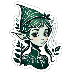 elven character SVG PNG design with clean design elements