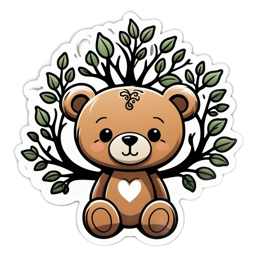 bear tree sticker SVG PNG design