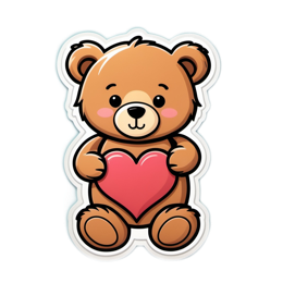 bear heart SVG PNG design with clean design elements