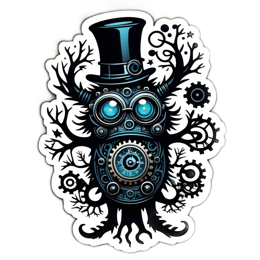 fantasy steampunk owl SVG PNG design with clean design elements