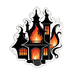 fantasy flames SVG PNG design with clean design elements
