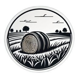 hay bale landscape SVG PNG design
