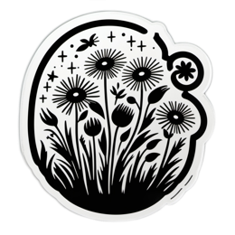 flower blackandwhite SVG PNG design with clean design elements, black and white floral elements
