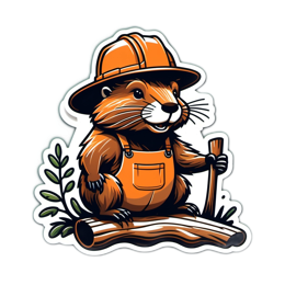 farming beaver SVG PNG design
