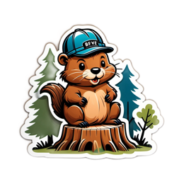 sticker cartoon squirrel SVG PNG design