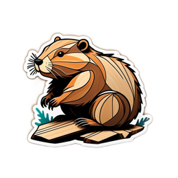 beaver woodland SVG PNG design with clean design elements