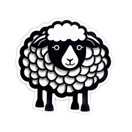 sheep stub SVG PNG design with clean design elements