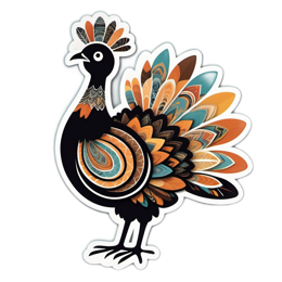 artistic peacock SVG PNG design with clean design elements