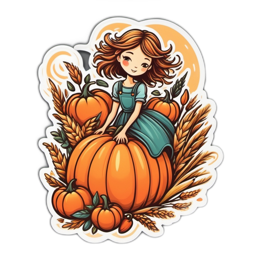 pumpkin girl SVG PNG design