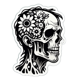 skeleton flowerdesign floral SVG PNG design with floral elements