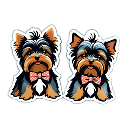 stickers yorkshireterriers SVG PNG design