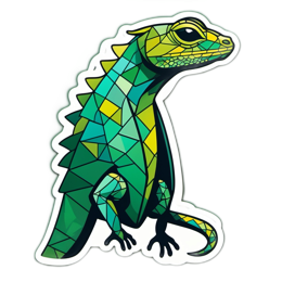 artistic geometric lizard SVG PNG design with clean design elements