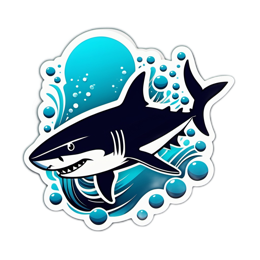 shark sea SVG PNG design with clean design elements