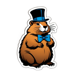 fancy marmot SVG PNG design with clean design elements