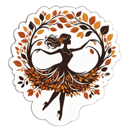 fall dance SVG PNG design with white and orange floral elements