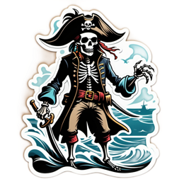 pirate skeleton adventure SVG PNG design with clean design elements