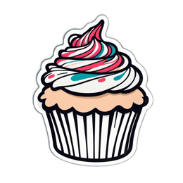 cupcake swirls SVG PNG design with clean design elements