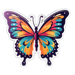 sticker butterfly SVG PNG design with clean design elements