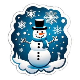 winter snowman SVG PNG design with clean design elements