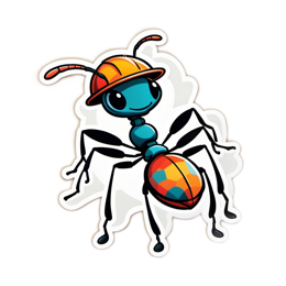 ant character SVG PNG design with clean design elements