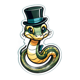 snake SVG PNG design with clean design elements