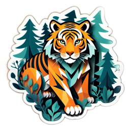nature tiger SVG PNG design with clean design elements