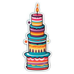 cake colors decoration SVG PNG design with clean design elements