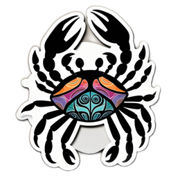 artistic crab SVG PNG design with clean design elements