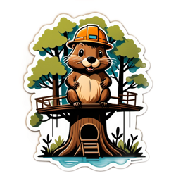 animals treehouse SVG PNG design with clean design elements