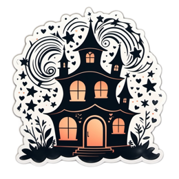 fantasy house stars SVG PNG design with clean design elements