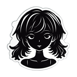 blackandwhite portrait SVG PNG design with clean design elements
